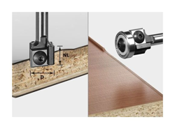 Festool Fresa per rifilare con coltelli HW reversibili S8 HW D19 12x12 KL OFK características