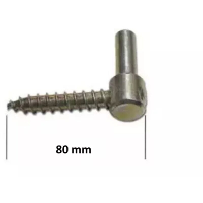 CARDINE PER BANDELLE CON VITE A LEGNO PERNO d.12 LUNGHEZZA 80 mm MINUTEX