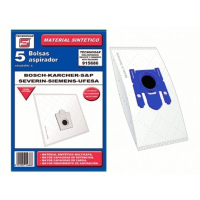 Sacchetto aspirapolvere sintetico Bosch Siemens Ufesa 5 unità 915686