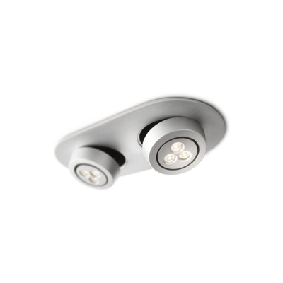 Led - Spot tondo doppio testa orientabile alluminio - 2x7,5W High PowerLED - PHILIPS