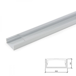 Profilo Alluminio Per Striscia Led Doppio - Diffusore Trasparente x 2M (LLE-ALP014-T) - GREENICE características