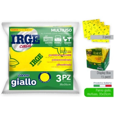 Panno Multiuso Giallo Set 3 Pz. Irge - BIGHOUSE IT