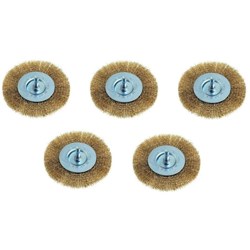 5 SPAZZOLE A DISCO CIRCOLARE FILI ACCIAIO PER TRAPANO ø mm.50 FERR 256131 - EUROSTORE07 precio