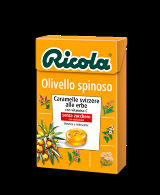 Ricola Olivello Spinoso Caramelle Svizzere Alle Erbe Con Vitamina C Senza Zucchero 50g