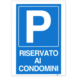 10 cartelli targa parcheggio riservato ai condomini segnaletica pvc 20x30 cm - ASIASHOPPING características