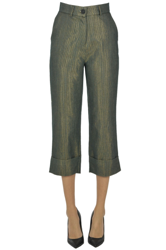 Cropped corduroy trousers precio