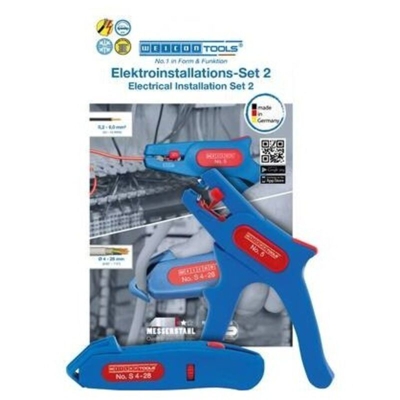 WEICON TOOLS No S 4 + No 5 52881002 Pinza spelacavi incl. Tagliacavi 0.2 fino a 6.0 mm²
