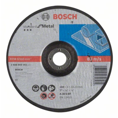 Bosch Accessories 2608603161 2608603161 Disco da taglio con centro depresso 180 mm 22.23 mm 1 pz.