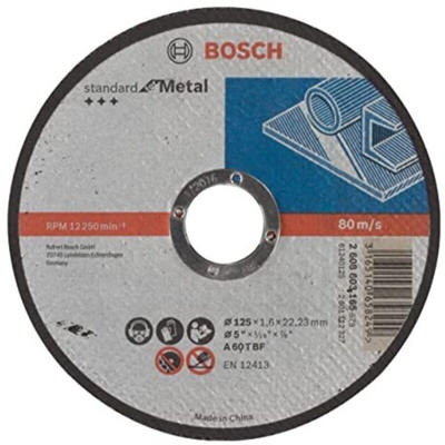 Bosch Accessories 2608603165 2608603165 Disco di taglio dritto 125 mm 22.23 mm 1 pz.