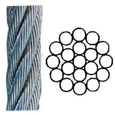 Ferramenta Martina - FUNE ACCIAIO ZINCATO 19 FILI ELETTRICISTA METRI 100 DIAMETRO MM. 4