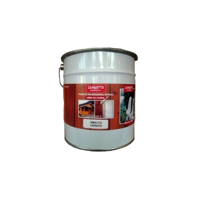 Vernice Smalto Cerato All'Acqua Per Interni Ed Esterni Rosso Vino 226 Ral 3005 Da Lt 5 - ZAMBOTTO VERNICI