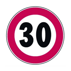 Segnale Stradale Divieto Limite Vel 30 Km/H Fig. 50/30 - EAC características