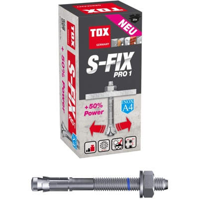 Pin S-Fix Pro 1 M12X110 / 10 A4 Opt.1 (A 25) - TOX