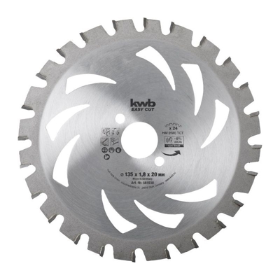 KWB Lama per sega circolare a taglio sottile EASY CUT, rivestita in metallo duro, ø 135 x 20 mm - 581938
