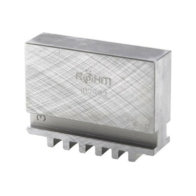 Rohm - Jaw Mandrini Torri, 3 Mandibola, Mascella Pezzo Non Storied, Non Regge, Dimensioni: 125Mm Lungo. Una Larghezza 52 Mm. B 18 Mm Altezza C: 41,5