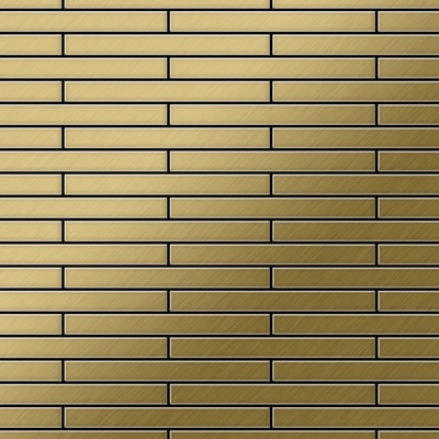 Mosaico metallo solido Titanio spazzolato Gold oro spesso 1,6 mm ALLOY Deedee-Ti-GB