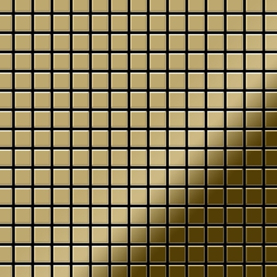 Mosaico metallo solido Titanio specchiato Gold oro spesso 1,6 mm ALLOY Mosaic-Ti-GM