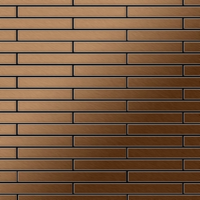 Mosaico metallo solido Titanio spazzolato Amber rame spesso 1,6 mm ALLOY Avenue-Ti-AB