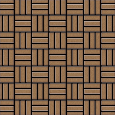 Mosaico metallo solido Titanio spazzolato Amber rame spesso 1,6 mm ALLOY Basketweave-Ti-AB