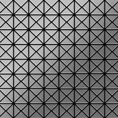 Mosaico metallo solido Acciaio inossidabile spazzolato grigio spesso 1,6 mm ALLOY Deco-S-S-B