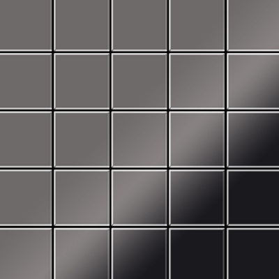 Alloy - Mosaico metallo solido Titanio specchiato Smoke grigio scuro spesso 1,6 mm Century-Ti-SM