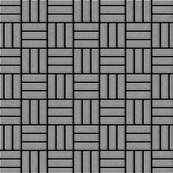 Alloy - Mosaico metallo solido Acciaio inossidabile Marine spazzolato grigio spesso 1,6 mm Basketweave-S-S-MB características