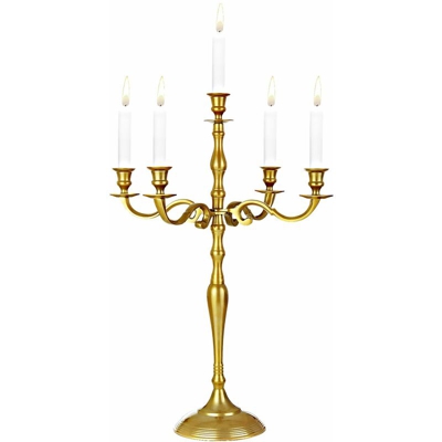 Candelabro portacandele bracci argento oro bianco diverse dimensioni 78 cm gold (de) - DEUBA
