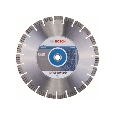 Bosch Lama da taglio diamantata Best for Stone, 350 x 20,00/25,40 x 3,2 x 15 mm