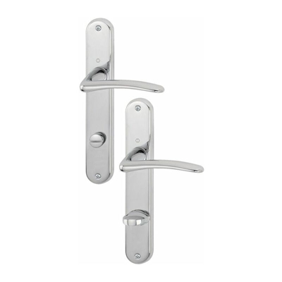 HOPPE Set di piastre lunghe Istanbul M171/332P MS F49 Bad SK/OL 78mm DIN L