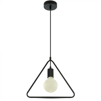 Lampadario Portalampada triangolare 1MT E27 Ф320mm VT-7321 - SKU 3838 Metallo Nero - V-tac