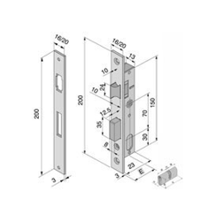 Welka - SERRATURA INF.ALLUMINIO 111.15.01.0 + 702.22.22 precio