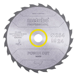 Metabo Lama per seghe circolari HW/CT 254x30, 24 DA 20° - 628025000 características