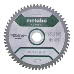 Metabo Lama per seghe circolari HW/CT 216x30, 60 DP/DT, 5° neg. - 628066000 en oferta