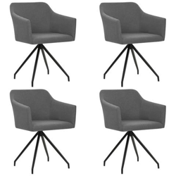 Sedie Per Sala Da Pranzo 4 Pz Girevoli In Tessuto Grigio Chiaro precio