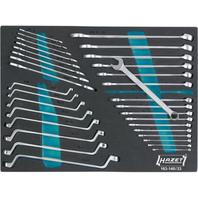 HAZET Set chiavi 163-140/33 Esagono esterno doppio esagono 33 pezzi - NO NAME