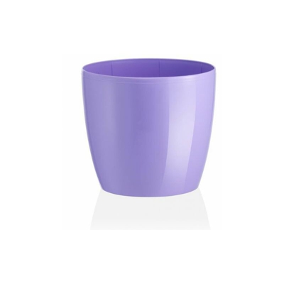 Vaso tondo Madeira Luxy Colour in resina colorati da esterno e giardino fiori piante -DIAM 16 x H 14.3 cm / Lilyum - TERAPLAST