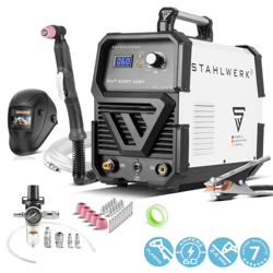 STAHLWERK CUT 60 ST IGBT Taglierine al plasma completamente equipaggiate con 60 ampere, capacità di taglio fino a 24 mm, 7 anni di garanzia* características