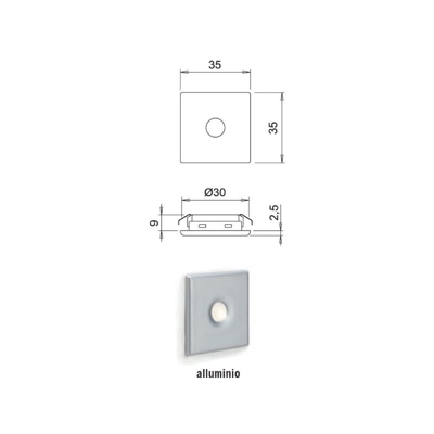 Interruttore Dimmerabile Per Led Da Incasso Touch Me Domus Line Alluminio - DOMUSLINE