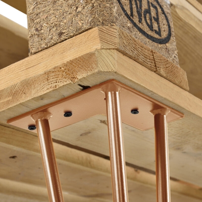 Hairpin Leg Gambe per tavolo robuste in un set di 4 d´acciaio - color rame - 20cm - 3 barre - [EN.CASA]