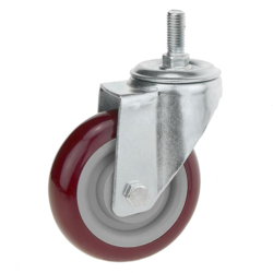 Rotelle pivotanti ruote industriale di PVC senza freno 100 mm M12 - Primematik en oferta