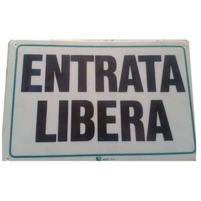 ETICHETTA ENTRATA LIBERA 15x 5 ADESIVA - MACHIERALDO
