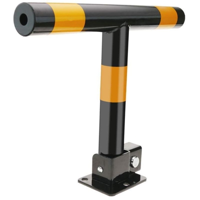 Sbarra a "T" dissuasore anti parcheggio sosta auto ribaltabile con serratura e chiavi - STICKERSLAB