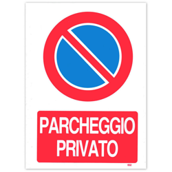 Asiashopping - 5 cartelli targa divieto di sosta parcheggio privato segnaletica pvc 20 x 30 cm en oferta