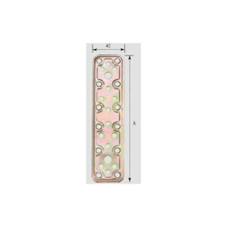 Piastra Giunzione Diritta Universale A.745 Tropicalizzata - 80 x 40 mm - ALDEGHI LUIGI en oferta