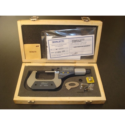 LTF - MICROMETRO DIGITALE PER ESTERNI L=25-50 mm. BORLETTI MDE2