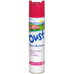 SPRAY DEODORANTE AMBIENTI ELIMINA ODORI ROSA FRESCHEZZA GIARDINO 300ML - Oust en oferta