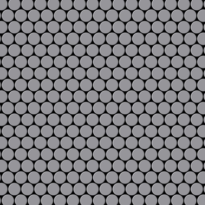 Alloy - Mosaico metallo solido Acciaio inossidabile opaco grigio spesso 1,6 mm Penny-S-S-MA