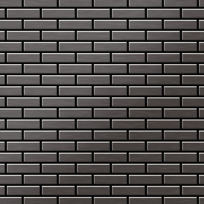 Mosaico metallo solido Titanio spazzolato Smoke grigio scuro spesso 1,6 mm ALLOY PK-Ti-SB