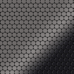 Alloy - Mosaico metallo solido Titanio specchiato Smoke grigio scuro spesso 1,6 mm Penny-Ti-SM en oferta