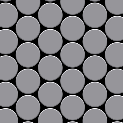 Mosaico metallo solido Acciaio inossidabile opaco grigio spesso 1,6 mm ALLOY Medallion-S-S-MA
